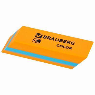 Ластик BRAUBERG "Color", 55х15х13 мм, прямоугольный, скошенный, яркие цвета ассорти, 272671 (арт. 272671)