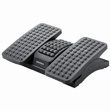 Подставка для ног BRABIX "Ultra 5" 43х32 см, массажер, регулировка угла наклона, 2 платформы, 533040 (арт. 533040)