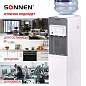 Кулер для воды SONNEN FSC-03BA, напольный, НАГРЕВ/ОХЛАЖДЕНИЕ КОМПРЕССОРНОЕ, 3 крана,серый, 455417 (арт. 455417)