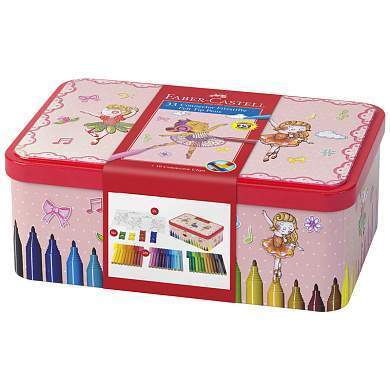 Набор для рисования Faber-Castell "Connector Ballerina" 33 фломастера+10 клипс+2 карты для раскрашивания (арт. 286213)