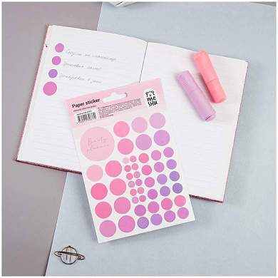 Наклейки бумажные MESHU "Beauty planner pink", 12*18см, 47 наклеек, европодвес (арт. 328508)