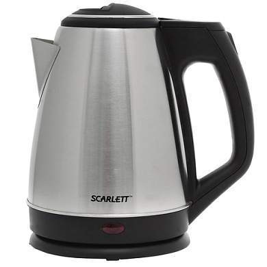 Чайник SCARLETT SC-EK21S25, 1,5 л, 1350 Вт, закрытый нагревательный элемент, сталь (арт. 452033)