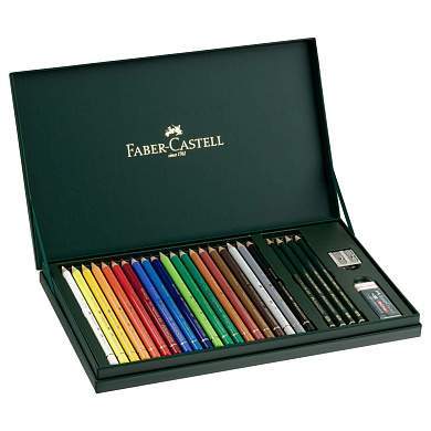 Карандаши цветные художественные Faber-Castell "Polychromos", 20цв.+ 4ч/г заточен., студийная коробка (арт. 375090)