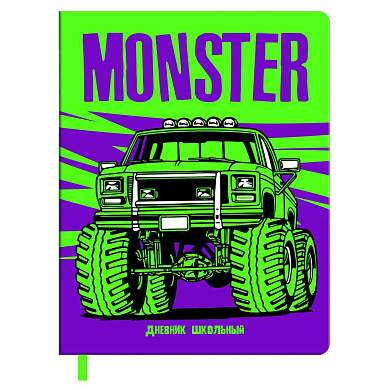Дневник 1-11 кл. 48л. ЛАЙТ BG "Monster", иск. кожа, печать, ляссе (арт. 366669)