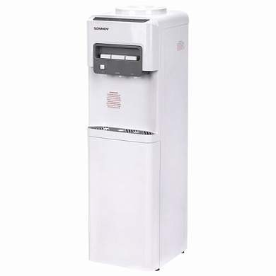 Кулер для воды SONNEN FSC-03AC, напольный, НАГРЕВ/ОХЛАЖДЕНИЕ КОМПРЕССОР, шкаф, 3 крана, белый, 455419 (арт. 455419)