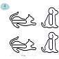 Скрепки фигурные 19мм, MESHU "Cat&Dog ", 4шт., пакет с европодвесом (арт. 328219)