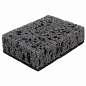 Губки для посуды SQUARE BLACK 98х66х30 мм, КОМПЛЕКТ 10 шт., КРУПНОПОРИСТЫЙ поролон/абразив LAIMA, 608648 (арт. 608648)