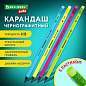 Карандаш чернографитный BRAUBERG KIDS, 1 шт., HB, трехгранный, с ластиком, 181996 (арт. 181996)
