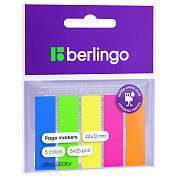 Флажки-закладки Berlingo "Ultra Sticky", 44*12мм, 25л*5 неоновых цветов, европодвес (арт. 305412)