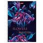 Тетрадь А4 96 л., HATBER, гребень, клетка, обложка картон, "Beautiful flowers" (микс в спайке), 086261, 96Т4В1гр (арт. 405431)