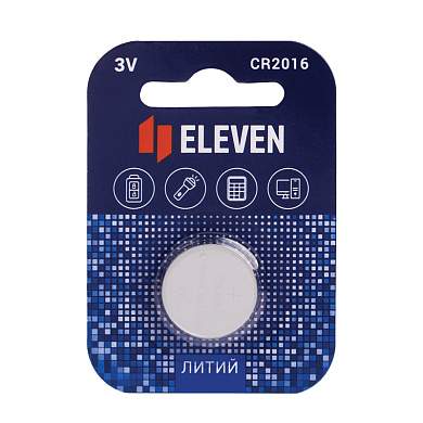 Батарейка Eleven CR2016 литиевая, BC1 (арт. 301758)
