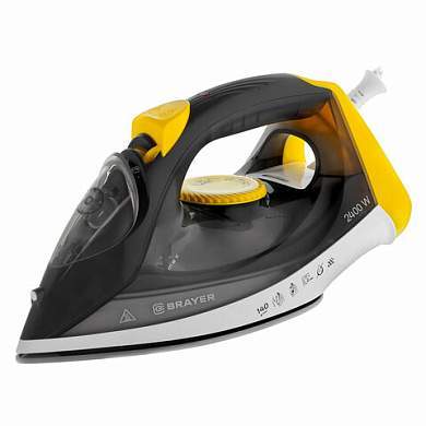 Утюг BRAYER BR4003GY, 2400 Вт, керамическое покрытие, самоочистка, антикапля, антинакипь, автоотключение, серый (арт. 456111)