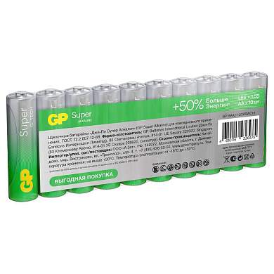 Батарейка GP Super G-Tech AA (LR6) 15A алкалиновая, SB10 (арт. 378756)