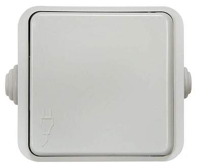 ASD/InHome AQUA роз. ОУ 1 мест. 16А бел. (шторка, пласт. осн.,п/герм., IP44)  3110 (арт. 640370)