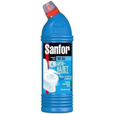 Средство для уборки туалета 750 г, SANFOR WC gel (Санфор гель) "Морской бриз", 1549 (арт. 601959)