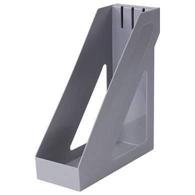 Лоток вертикальный для бумаг BRAUBERG "Basic", 265х100х285 мм, серый, 237010 (арт. 237010)