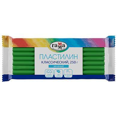 Пластилин Гамма "Классический", зеленый, 250г (арт. 274071)