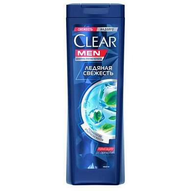Шампунь против перхоти 400 мл, CLEAR MEN "Ледяная свежесть" (арт. 609833)