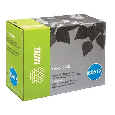 Картридж лазерный CACTUS (CS-C8061X) для HP LaserJet 4100/4100N/4100DTN/4100mfp, ресурс 10000 стр. (арт. 362456)