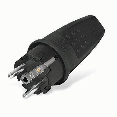 UNIVersal вилка прямая каучук 2Р+РЕ 1х16А 220-240V IP44 602227 (РФ) (арт. 387597)
