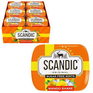 Драже освежающие SCANDIC без сахара со вкусом "Манго", 14 г, 4603766426075 (арт. 624910)