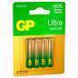 Батарейки КОМПЛЕКТ 4 шт., GP Ultra G-Tech, AAA (LR03, 24А), алкалиновые, мизинчиковые, 24AUA21-2CRSBC4 (арт. 457748)