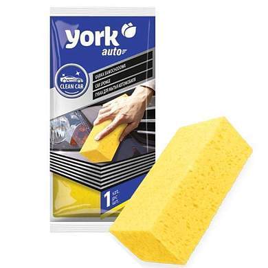 Губка для мытья автомобиля 21*11*6,5см, поролон 12010 York (арт. 719540)