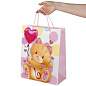Пакет подарочный (1 штука) 26x13x32 см, ЗОЛОТАЯ СКАЗКА "Lovely Kitty", глиттер, белый/розовый, 608242 (арт. 608242)