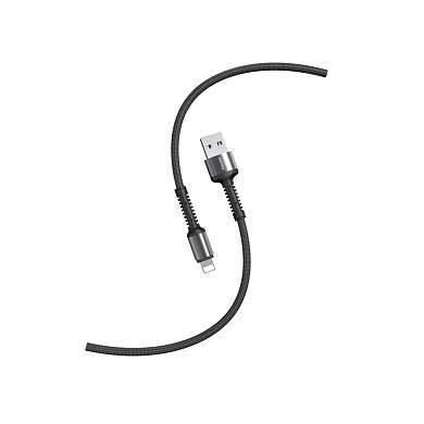 Кабель Smartbuy S26, USB - Lightning, для Apple, 3A output, нейлоновая оплетка, 1м, черный (арт. 384289)