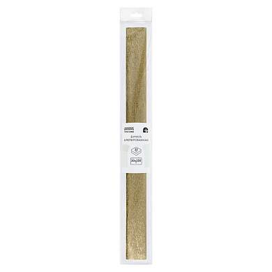 Бумага крепированная ТРИ СОВЫ, 50*250см, 22г/м2, золотая, в рулоне, пакет с европодвесом (арт. 334862)