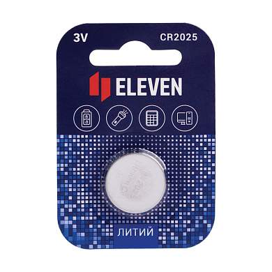 Батарейка Eleven CR2025 литиевая, BC1 (арт. 301759)