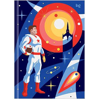 Бизнес-блокнот А5, 120л., евроформат, BG "К звездам", матовая ламинация, тиснение фольгой (арт. 372707)