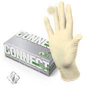 Перчатки смотровые латексные CONNECT, 45 пар (90 штук), размер XL (очень большие), - (арт. 631136)