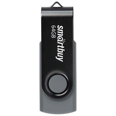 Память Smart Buy "Twist" 64GB, USB 2.0 Flash Drive, черный (арт. 350472)