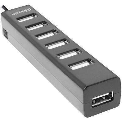 Разветвитель USB Defender Quadro Swift USB2.0, 7 портов (арт. 260834)