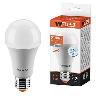 Wolta лампа светодиодн. ЛОН A67 E27 25W(2100Lm) 6500K 6K 138x67x67 матовая 25W67BL25E27 (арт. 771719)