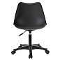 Кресло стул BRABIX "Eames MG-310 PL", пластик черный, экокожа черная, 532927 (арт. 532927)
