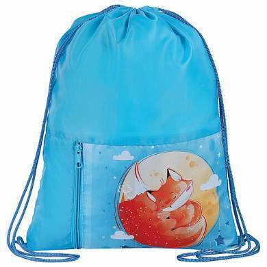 Мешок для обуви ЮНЛАНДИЯ, карман на молнии, 33х42 см, "Moon fox", 271054 (арт. 271054)