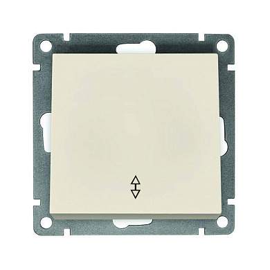 UNIVersal Афина мех. выкл. проходн. СУ 1 кл., 10А, сл. кость (корп. ABS, пласт. осн.) A0025-I (арт. 854960)