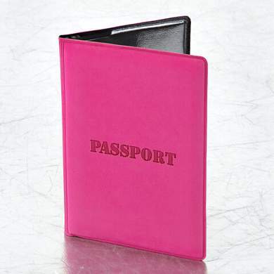 Обложка для паспорта, мягкий полиуретан, "PASSPORT", розовая, STAFF, 237605 (арт. 237605)