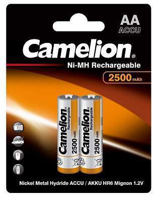 Аккумулятор Camelion R6 2500mAh Ni-MH BL2 (арт. 169227)