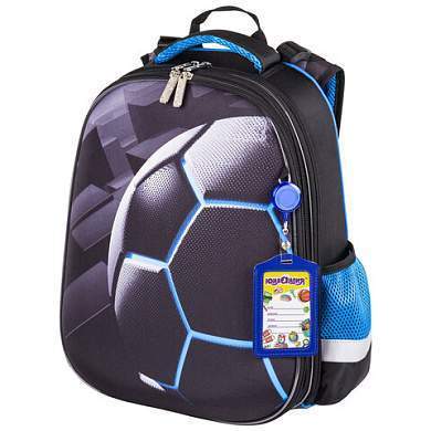 Ранец ЮНЛАНДИЯ EXTRA с дополнительным объемом, 2 отделения, "Soccer ball", 38х29х18 см, 270677 (арт. 270677)