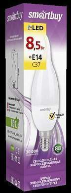 Smartbuy Свеча на ветру C37-8,5W/3000/E14 матовая (SBL-C37Can-8_5-30K-E14) (арт. 695649)