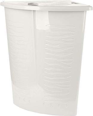 Корзина для белья угловая Regular с откидной крышкой 40л (50х37х54),бел.облако Keeplex(аналог 441462) (арт. 838445)