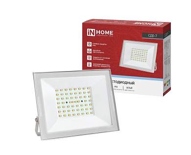 ASD/InHome прожектор светодиодн. СДО-7 70W(6300lm) 6500K 6K 191x171x26 алюминий/белый IP65 4383 (арт. 957885)
