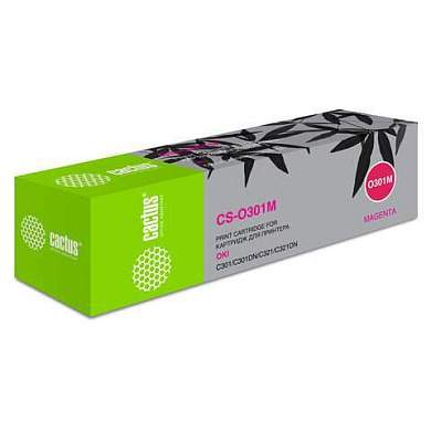 Тонер-картридж CACTUS (CS-O301M) для OKI C301/321, пурпурный, ресурс 1500 стр. (арт. 321014)