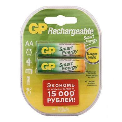 Аккумулятор GP R6 1000mAh 100AAHCSVPT/R6 Ni-MH Smart Energy  BL2 (арт. 586362)
