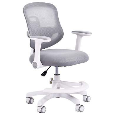 Кресло детское с подставкой для ног BRABIX KIDS "MG-215", сетка/ткань TW, серое, 533313 (арт. 533313)