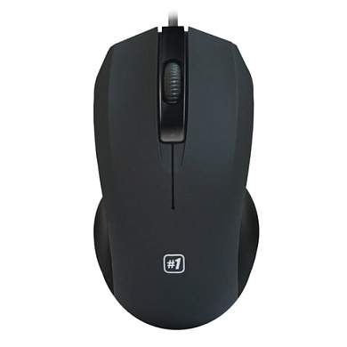 Мышь проводная DEFENDER #1 MM-310, USB, 2 кнопки + 1 колесо-кнопка, оптическая, черная, 52310 (арт. 512600)