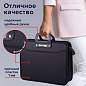 Папка-портфель пластиковая BRAUBERG "ПРЕМЬЕР" А4 (390х315х120 мм) 3 отделения, фактура "бисер", черная, 223082 (арт. 223082)